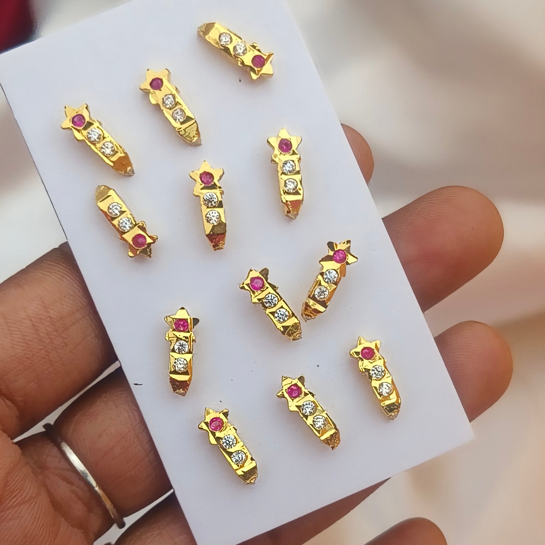 Impon Nosepin and earrings 2 piece E- 31030