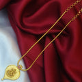 Lord Ganesha Leaf Pendant Necklace DL-21030