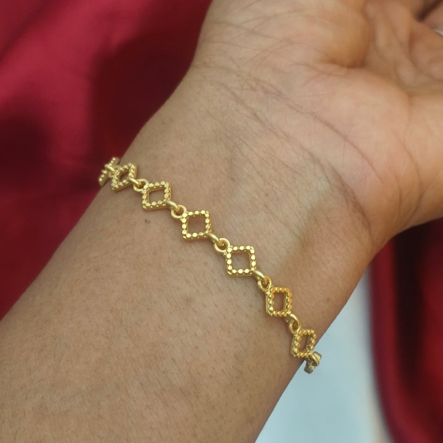 Pure impon unpolished square bracelet BR-51019