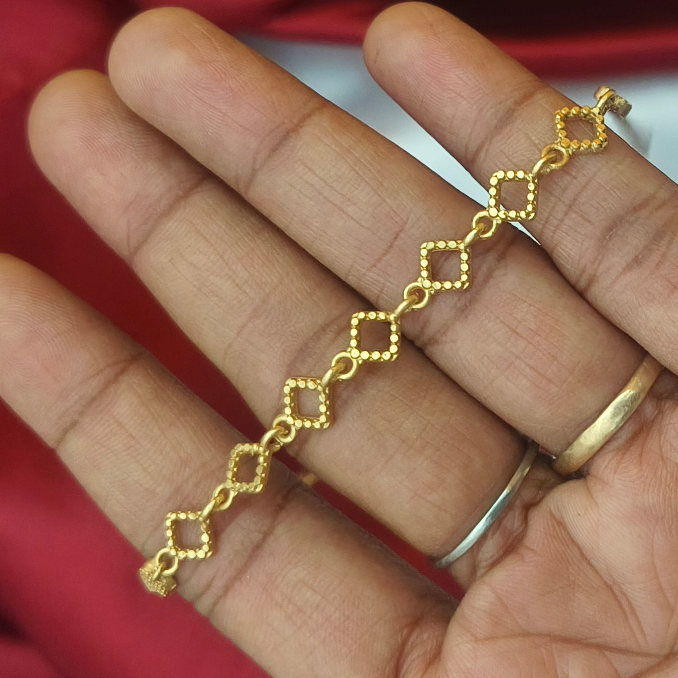 Pure impon unpolished square bracelet BR-51019