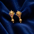 One gram forming lotus earrings E-31031