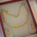 Leaf and floral neckset in forming polished N - 41019