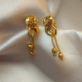 Peacock earrings micro forming E-31037