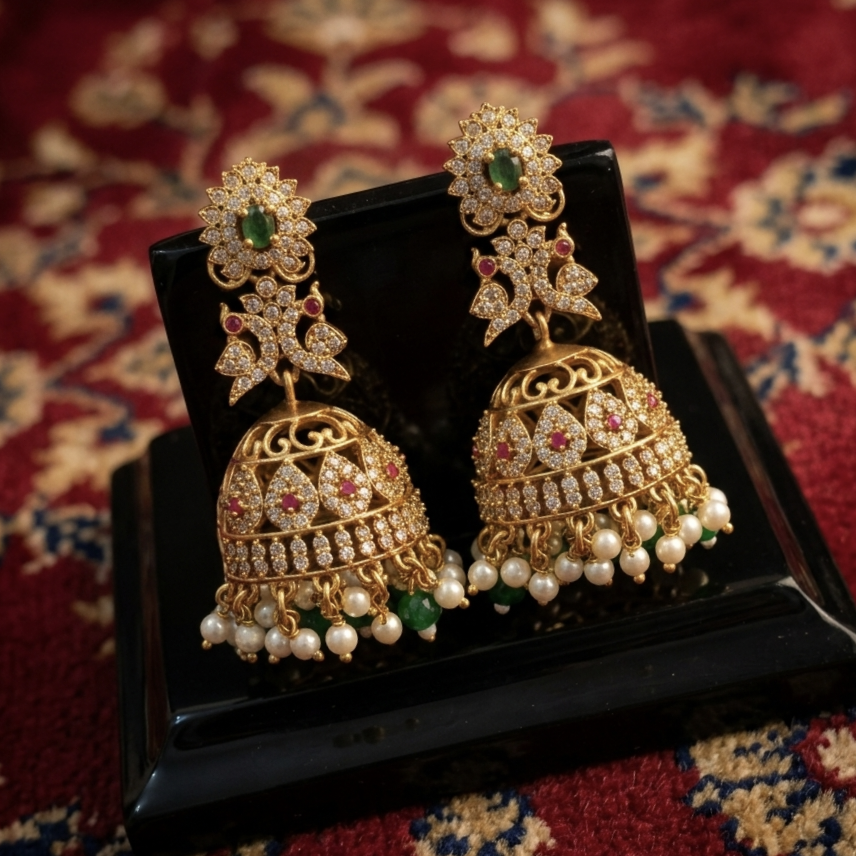 Divine Heritage Matte Jhumkas E-31040