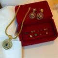 Interchangeable stone necklace set N- 41027