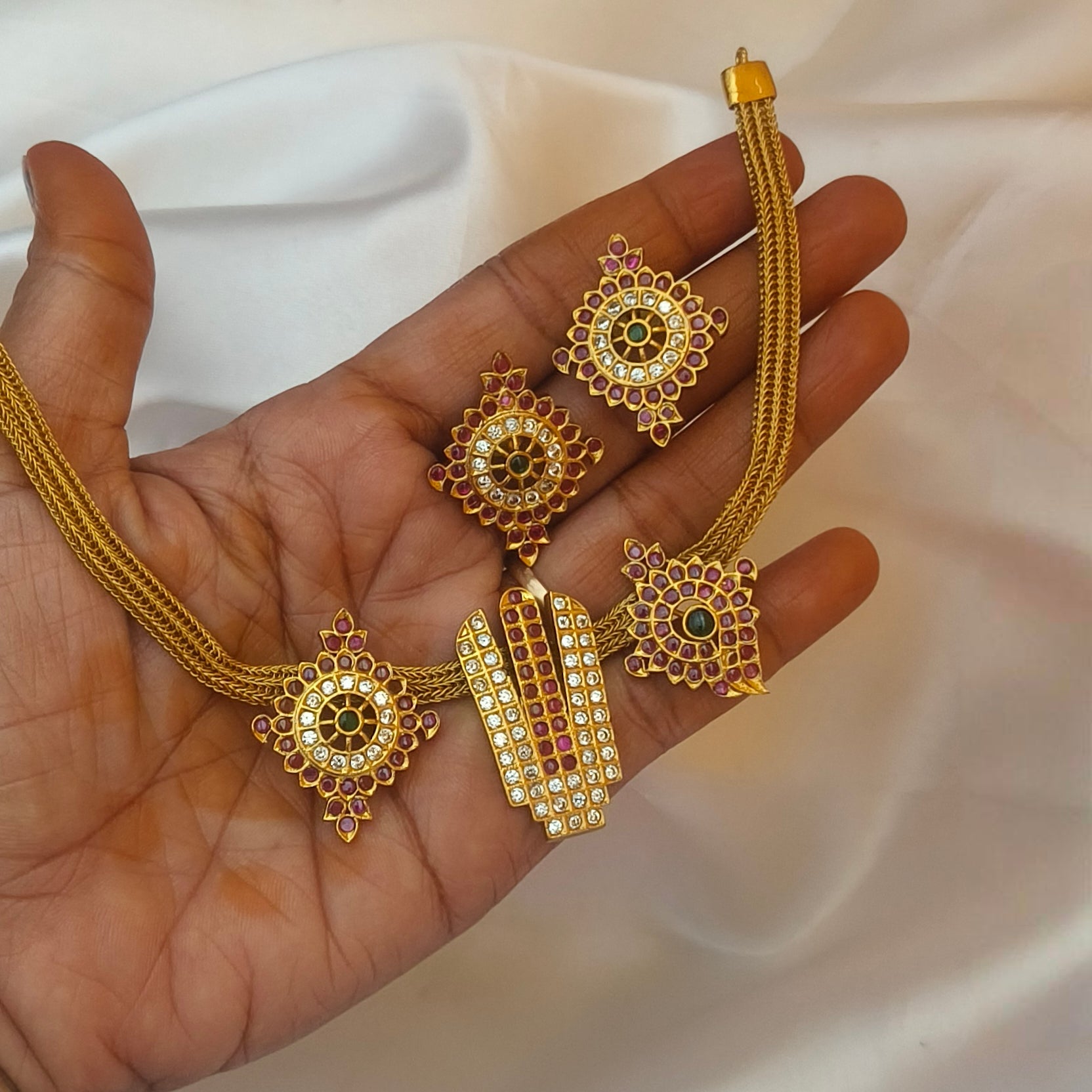 Shanku-Chakra-Namam premium quality necklace N- 41029