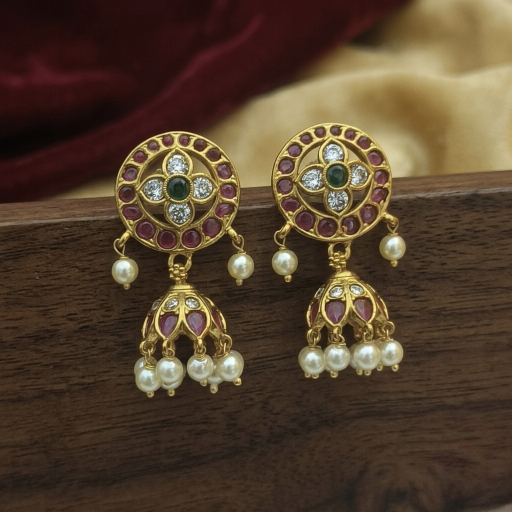 Royal Heritage Guttapusalu Jhumkas E-31043