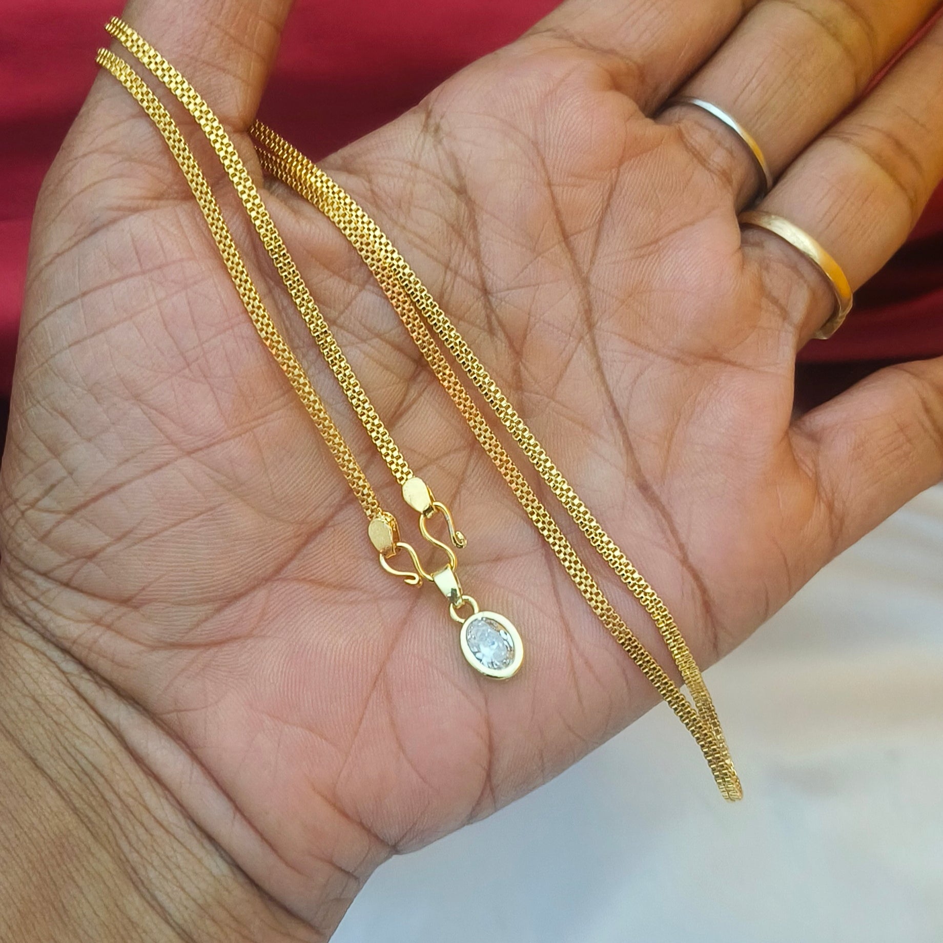Sparkling diamond replica short chain DL -21039
