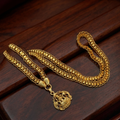 One Gram Gold-Forming Chain with Deity Pendant DL-21040