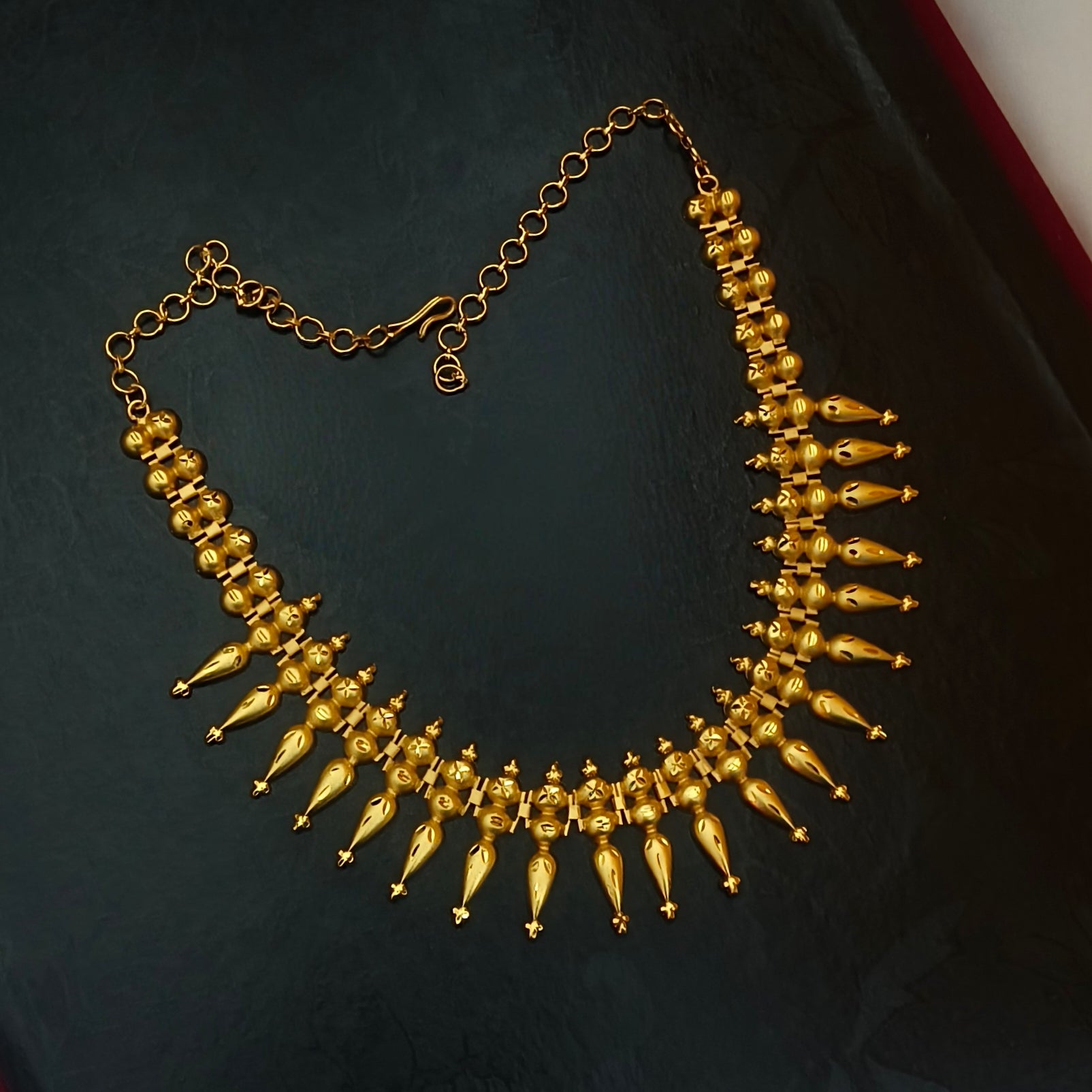 Kerala traditional necklace in one gram forming polished N- 41035