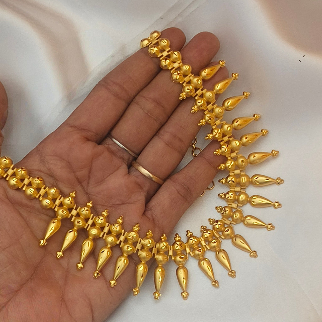 Kerala traditional necklace in one gram forming polished N- 41035