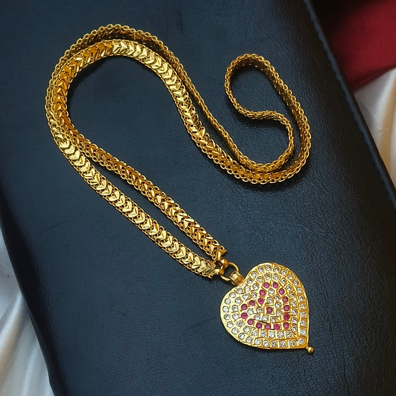 Heart pattern Impon doller chain DL-21046