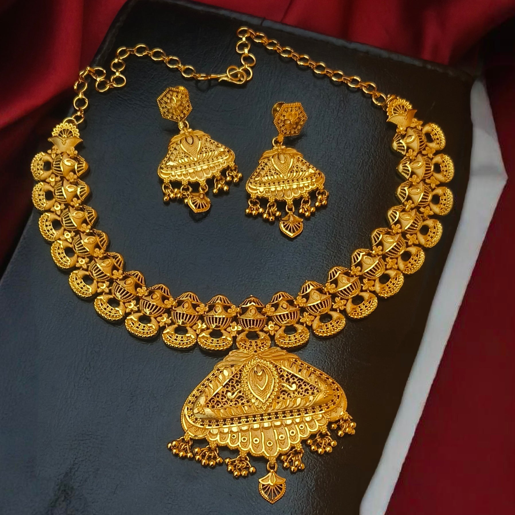 Turkish style one gram forming necklace N - 41036