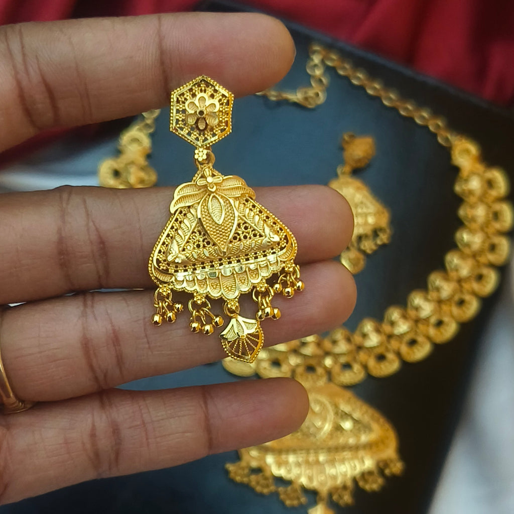 Turkish style one gram forming necklace N - 41036