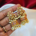Royal Lotus kemp stoned jhumkas E- 31046