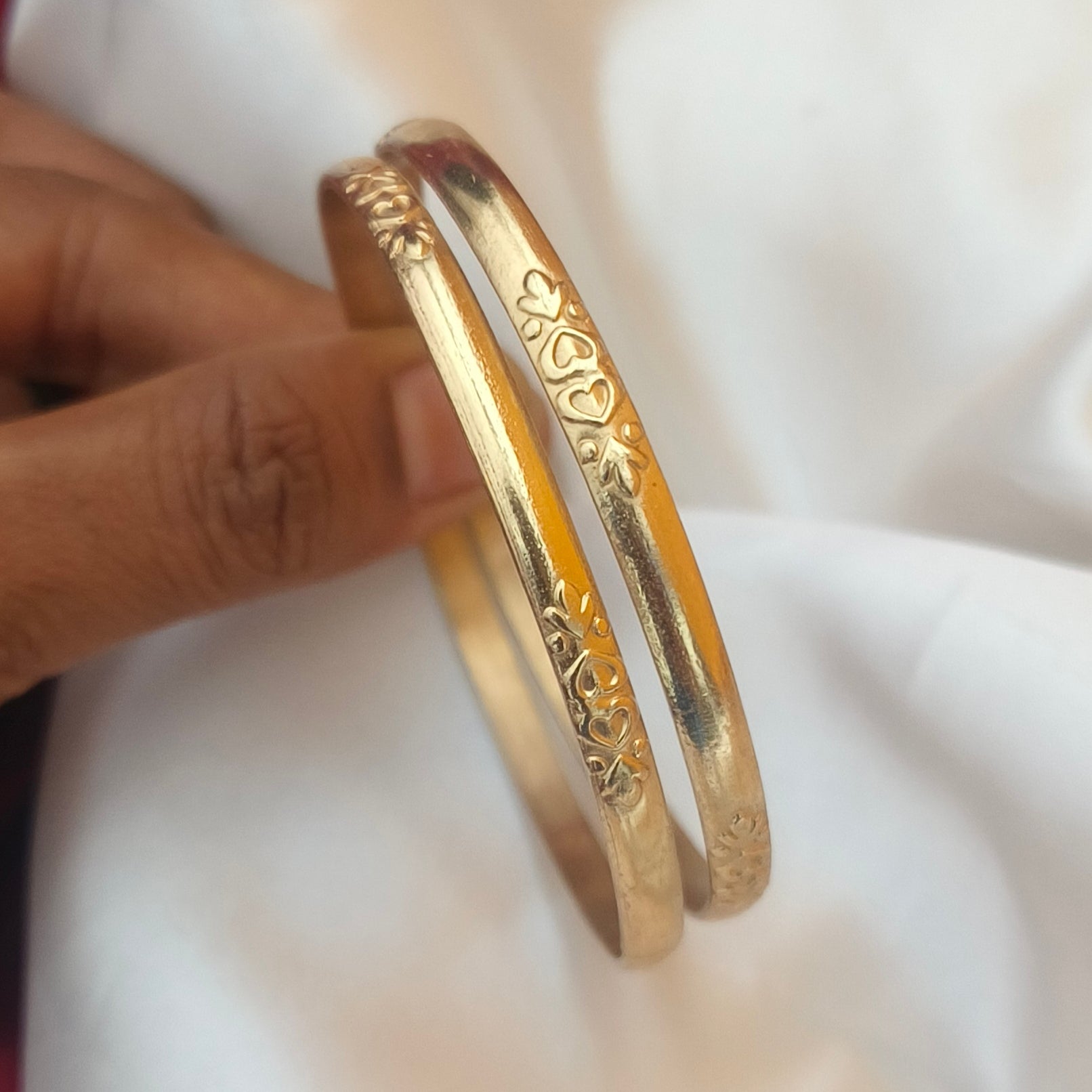 Pure impon heart bangles water resistant B- 61031