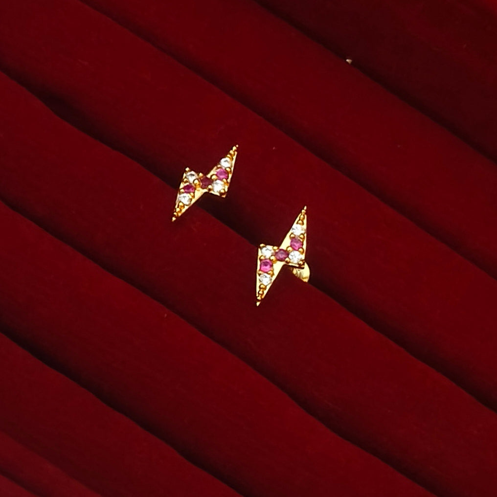 Lightning bolt Side earrings E-31049