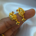 One gram forming peacock earrings stud E- 31048