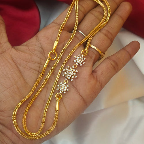 Diamond replica mugappu chain CH-11025