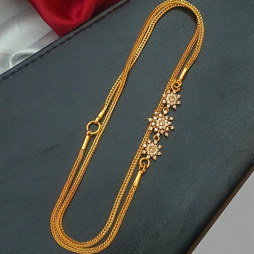 Diamond replica mugappu chain CH-11025