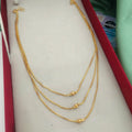 Triple-Layer Gold Bead chain