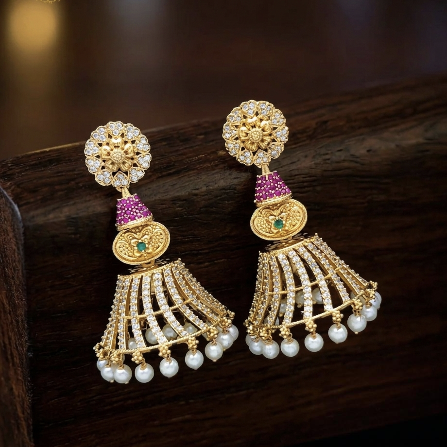 Grand wedding jhumka E-31061