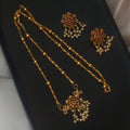 Lotus pattern dollar chain with earrings DL- 21056