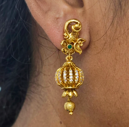 Elephant Motif Premium Matt Jhumkas EC-31006