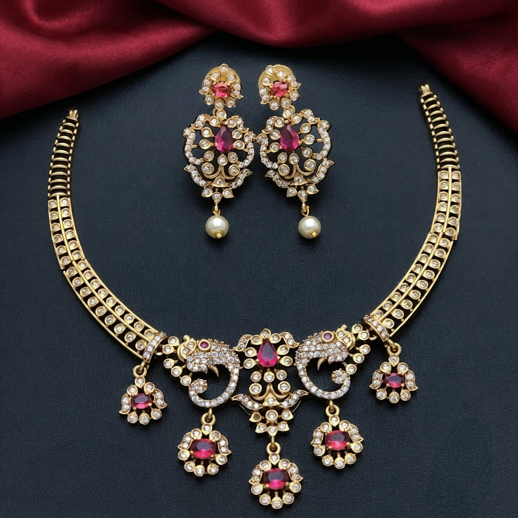 Premium quality matt finished necklace N- 41040