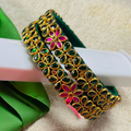 Handcrafted Silk Thread Kada Bangles B- 61036