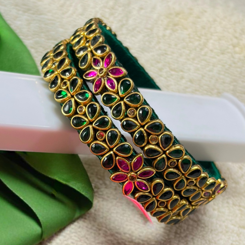 Handcrafted Silk Thread Kada Bangles B- 61036