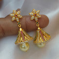 Floral jhumkas E- 31076
