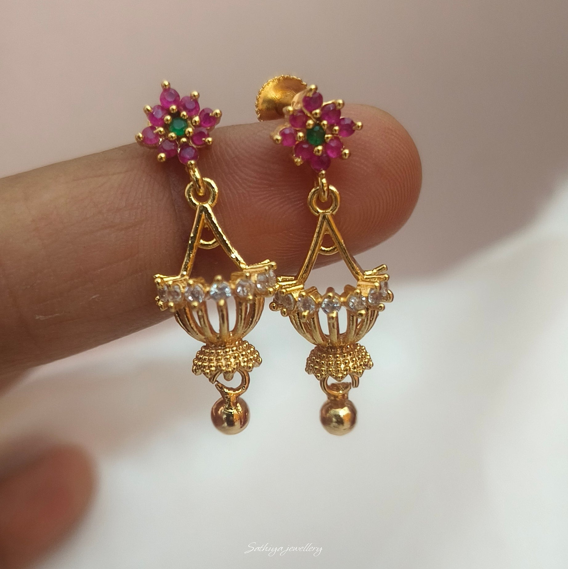 Flower pot earrings E- 31047
