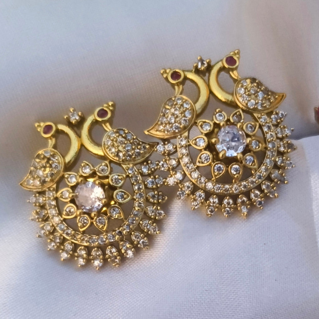 Versatile peacock-themed Changable earrings-E-1030
