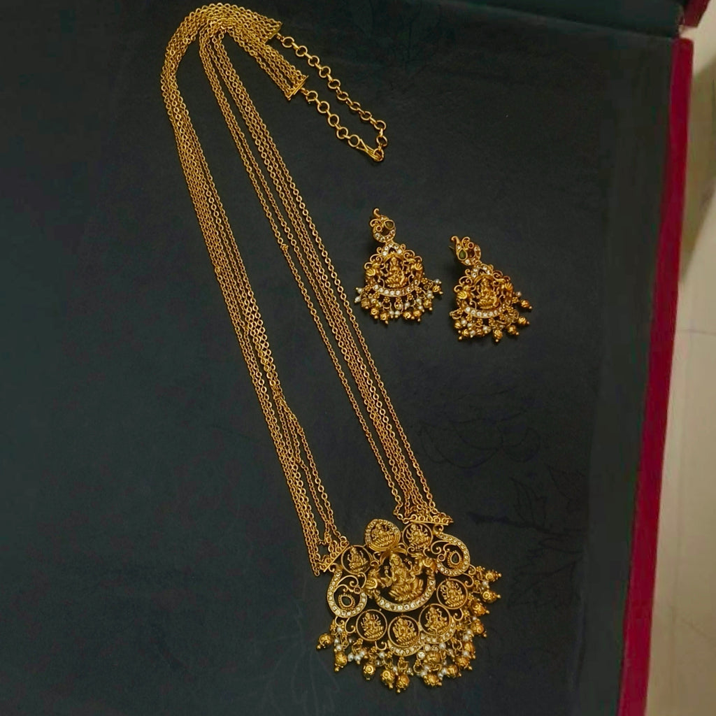 Chandra haaram premium quality 5 line chain DL- 21090
