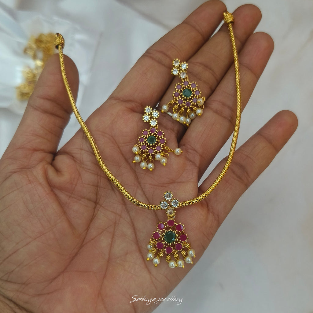Premium quality matt finish necklace N- 41060