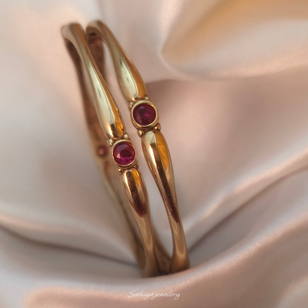 Pure Impon unpolished stoned bangles B- 61057