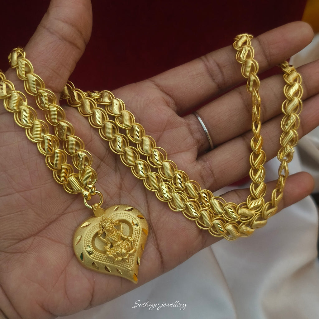 Lakshmi forming polished dollar chain DL- 21121
