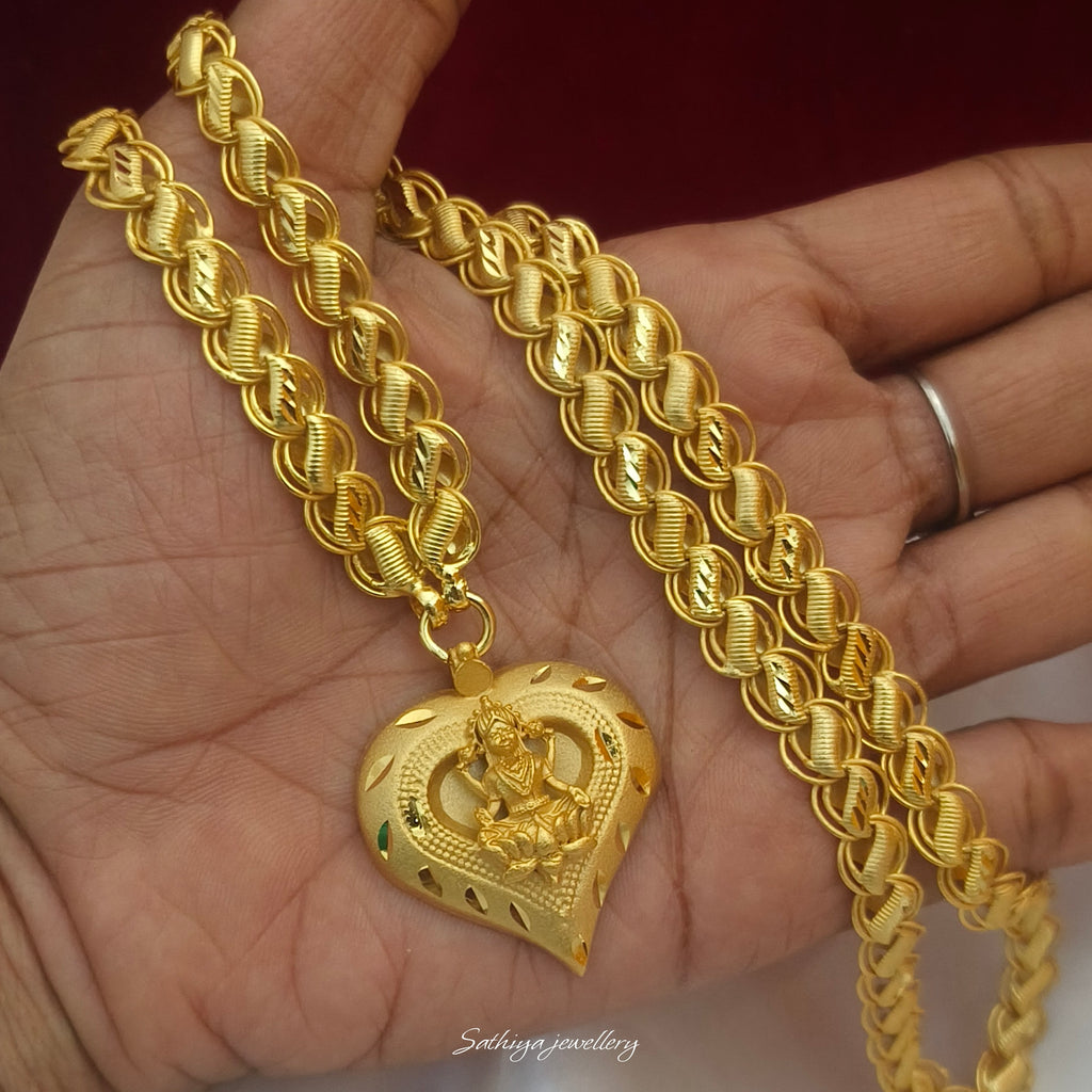 Lakshmi forming polished dollar chain DL- 21121