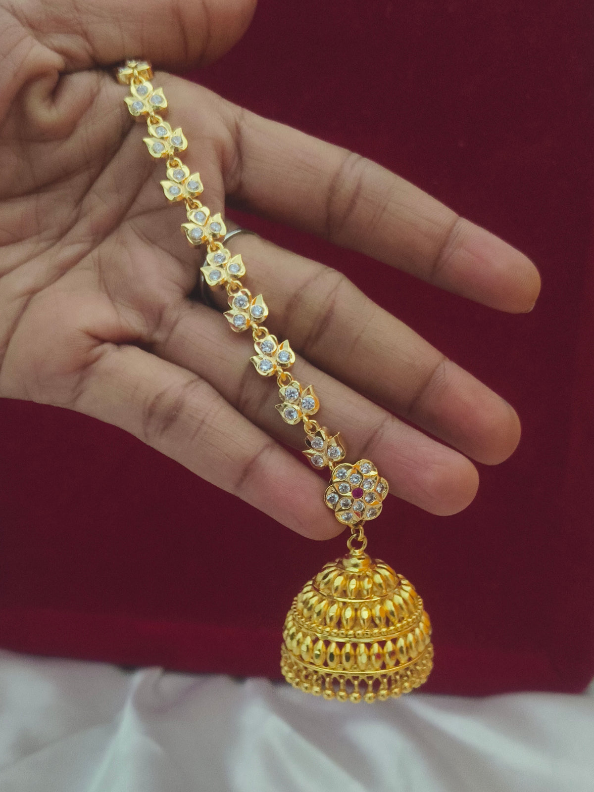 Impon jhumka with impon maatal E- 31109