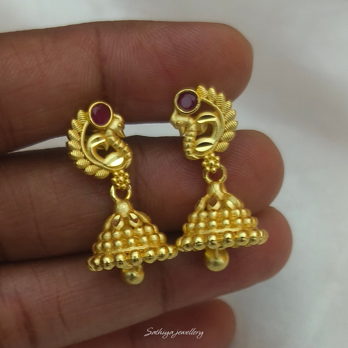 Forming peacock jhumka E- 31110