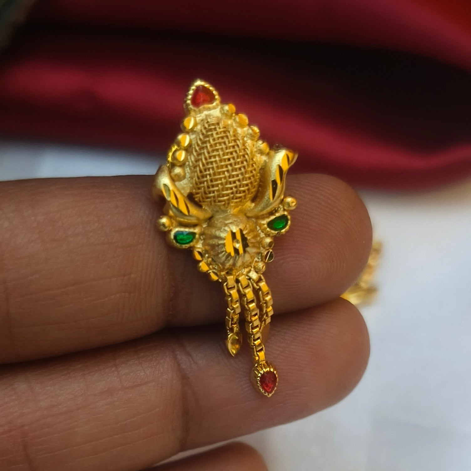 One gram forming polished earrings- E-1023